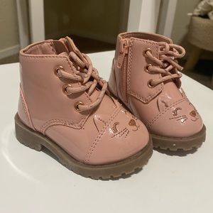 Wonder Nation Critter Lace-up Moto Boot (Infant Girls)